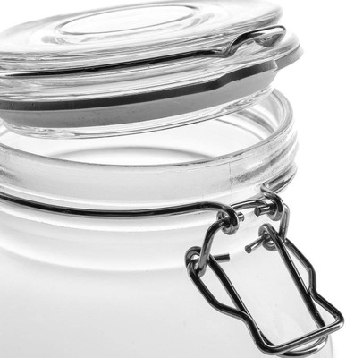 b7 Creations Glass Grocery Container  - 500 ml(Clear)