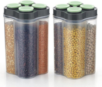 DEXON Plastic Grocery Container  - 2500 ml(Pack of 2, Multicolor)