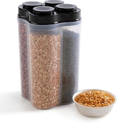Vachhraj Plastic Grocery Container  - 2400 ml(Black)