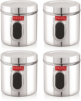 HAZEL Stainless Steel Utility Container  - 1400 ml(Pack of 4, Silver)