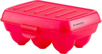 HOMESTIC by Kuber Industries Plastic Egg Container  - 0.2 kg(Pink)
