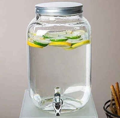 merdwal Glass Cookie Jar  - 5000 ml(Clear)