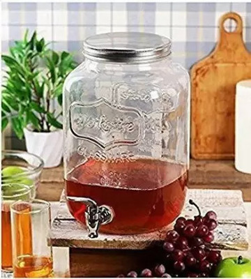 Kriti Traders Glass Utility Container  - 4 L(Clear)