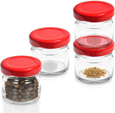 Pure Source India Glass Utility Container  - 20 g(Pack of 4, Clear)