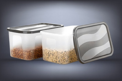 ADMONITION Plastic Bread Container  - 2000 ml(Pack of 2, Brown)