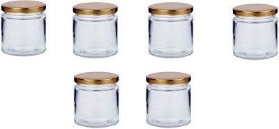 AFAST Glass Cookie Jar  - 40 ml(Pack of 6, Clear)