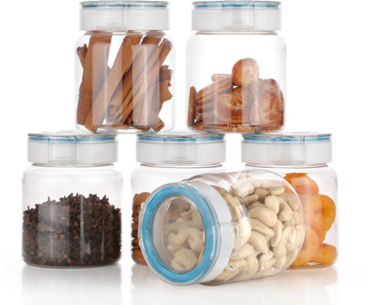 OMORTEX Plastic Grocery Container  - 500 ml(Pack of 6, Clear)
