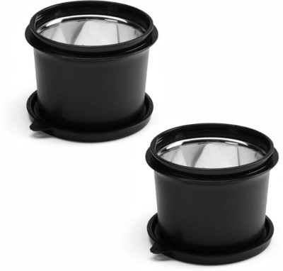 Infiny Stainless Steel Utility Container  - 600 ml(Pack of 2, Black)