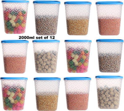 Loknath Plastic Utility Container  - 2000 ml(Pack of 12, Blue)