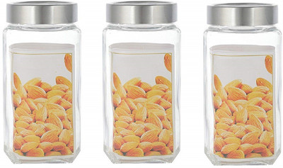 TREO Glass Grocery Container  - 310 ml(Pack of 3, White)