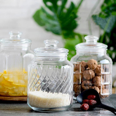 Avresta Glass Pickle Jar  - 2000 ml(Pack of 2, Clear)