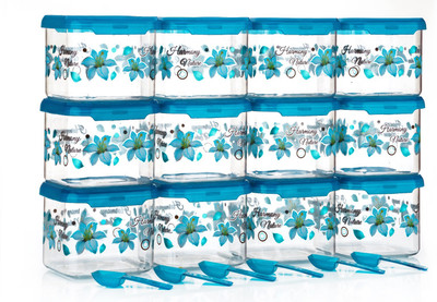 Flipkart SmartBuy Plastic Grocery Container  - 500 ml(Pack of 12, Green)
