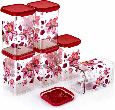 CLOUDHEAD Plastic Grocery Container  - 1100 ml(Pack of 6, Pink)