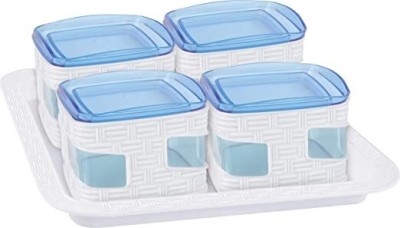Porpoise Plastic Fridge Container  - 500 ml(Pack of 4, Blue)