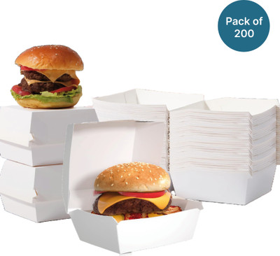 Kaagat Paper Utility Container  - 500 ml(Pack of 200, White)