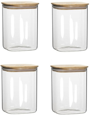 IndusBay Glass Utility Container  - 950 ml(Pack of 4, Multicolor)