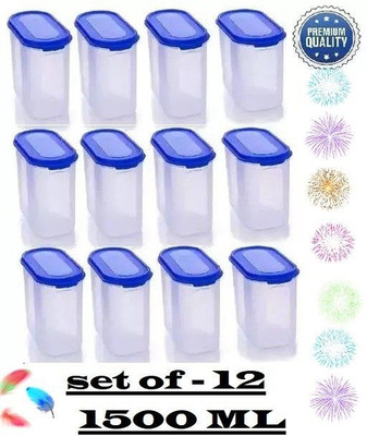 Freqcty Plastic Utility Container  - 1500 ml(Pack of 12, Blue)