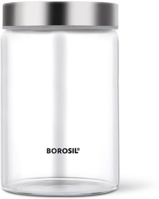 BOROSIL Glass Cookie Jar  - 1300 ml(White)