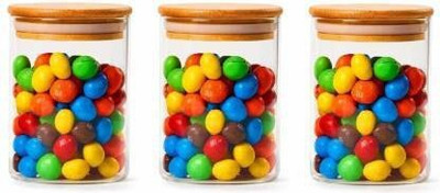 GOOD TO GREAT CREATION Glass Grocery Container  - 220 ml(Pack of 3, Clear)