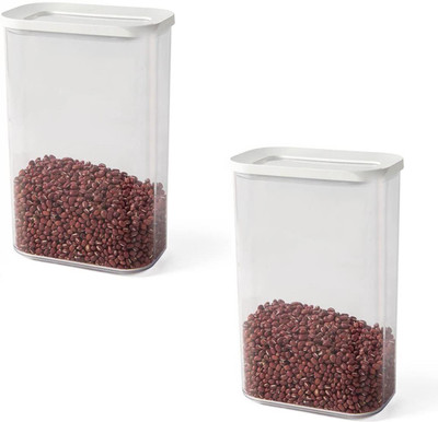 PLENARO Plastic Utility Container  - 2000 ml, 2000 ml(Pack of 2, White)