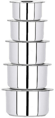 Flipkart SmartBuy Steel Milk Container  - 1500 ml, 1250 ml, 850 ml, 550 ml, 425 ml(Pack of 10, Silver)