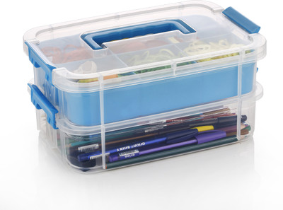 4 SACRED Plastic Grocery Container  - 2000 ml(Pack of 2, Blue)