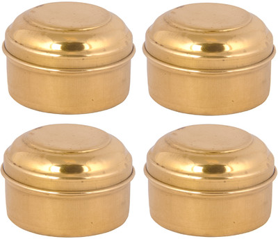 Shivshakti Arts Brass Utility Container  - 100 ml(Pack of 4, Yellow)