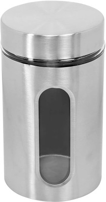 Cutting EDGE Steel, Glass Grocery Container  - 1200 ml(Silver)