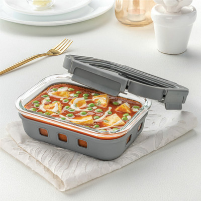 BOROSIL Glass Grocery Container  - 640 ml(Grey)