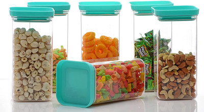 SARAZA Plastic Grocery Container  - 1500 ml(Pack of 12, Green)
