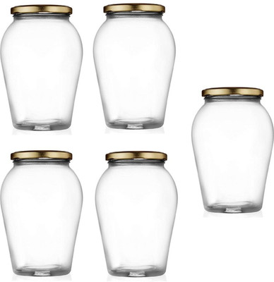AFAST Glass Utility Container  - 500 ml(Pack of 5, Clear)