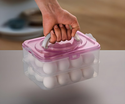Jinila Plastic Egg Container  - 2 dozen(Multicolor)