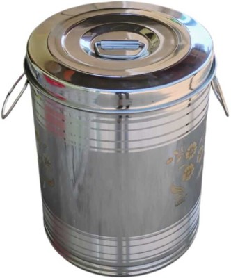 Lalit Stainless Steel Grocery Container  - 25 kg(Silver)