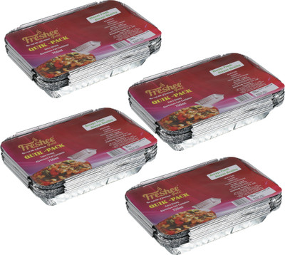 Freshee Aluminium Utility Container  - 750 ml(Pack of 4, Silver)