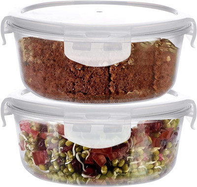 Cutting EDGE Glass Utility Container  - 240 ml(Pack of 2, Clear)