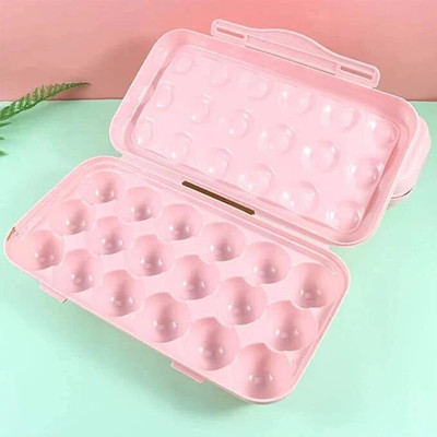 VERPHX Plastic Egg Container  - 1.5 dozen(Pink)