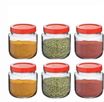 Avastro Glass Pickle Jar  - 300 ml(Pack of 2, Clear)