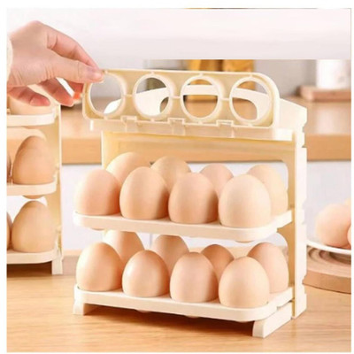 kroywen Plastic Egg Container  - 2 dozen(Off White)