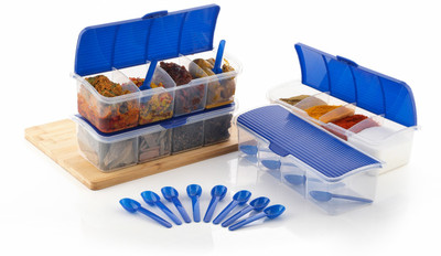 Raghunandan Plastic Grocery Container  - 1500 ml(Pack of 4, Blue)