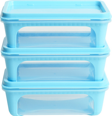 Unica Plastic Utility Container  - 425 ml(Pack of 3, Blue)