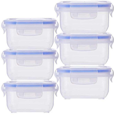 vristo Plastic Utility Container  - 300 ml(Pack of 6, Transparent)