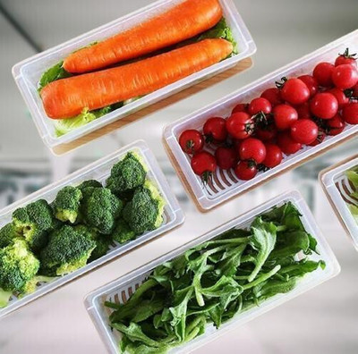 MINAG Plastic Fridge Container  - 1500 ml(Pack of 5, White)