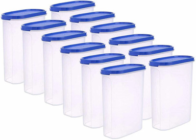 SKYHEART Plastic Grocery Container  - 2500 ml(Pack of 12, Blue)