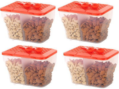 hitu Plastic Utility Container  - 2000 ml(Pack of 4, Red)