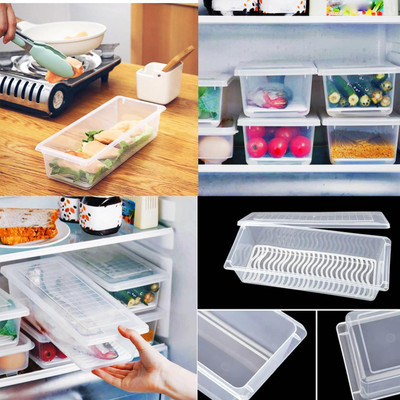 DOXMO Plastic Fridge Container  - 1500 ml(Pack of 6, White)