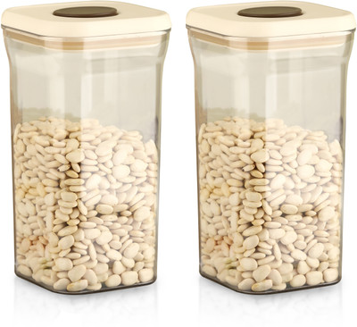 HAZEL Plastic Utility Container  - 1300 ml(Pack of 2, Off White)