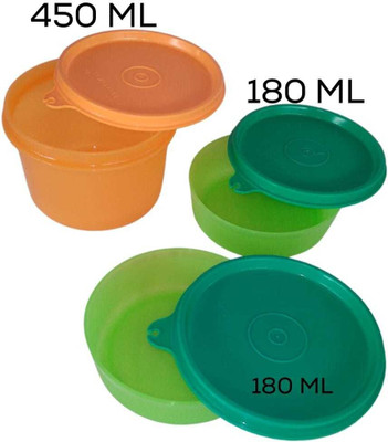 TUPPERWARE Polypropylene Utility Container  - 450 ml, 180 ml, 180 ml(Pack of 4, Multicolor)