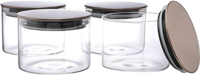 Cutting EDGE Glass Utility Container  - 500 ml(Pack of 4, Clear)