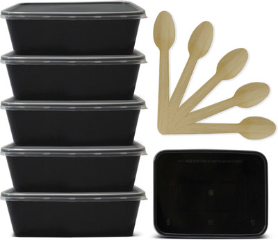 ESTLEN Polypropylene Utility Container  - 1000 ml(Pack of 25, Black)