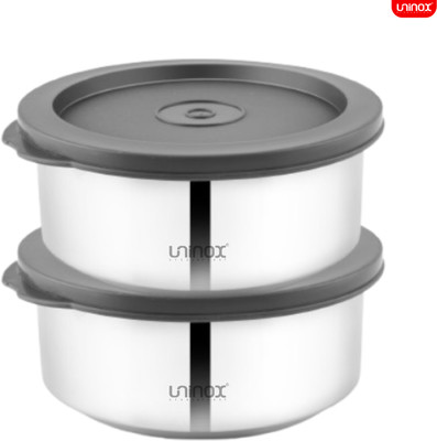 UNINOX Stainless Steel Utility Container  - 250 ml(Pack of 2, Grey)